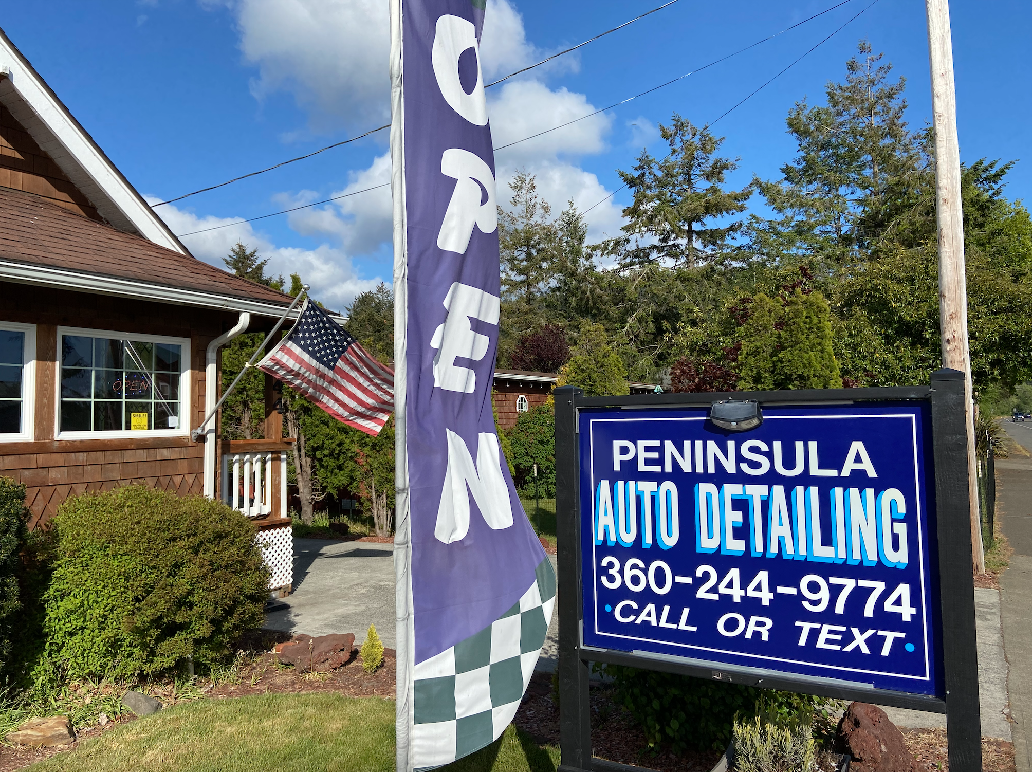 Flag and Sign