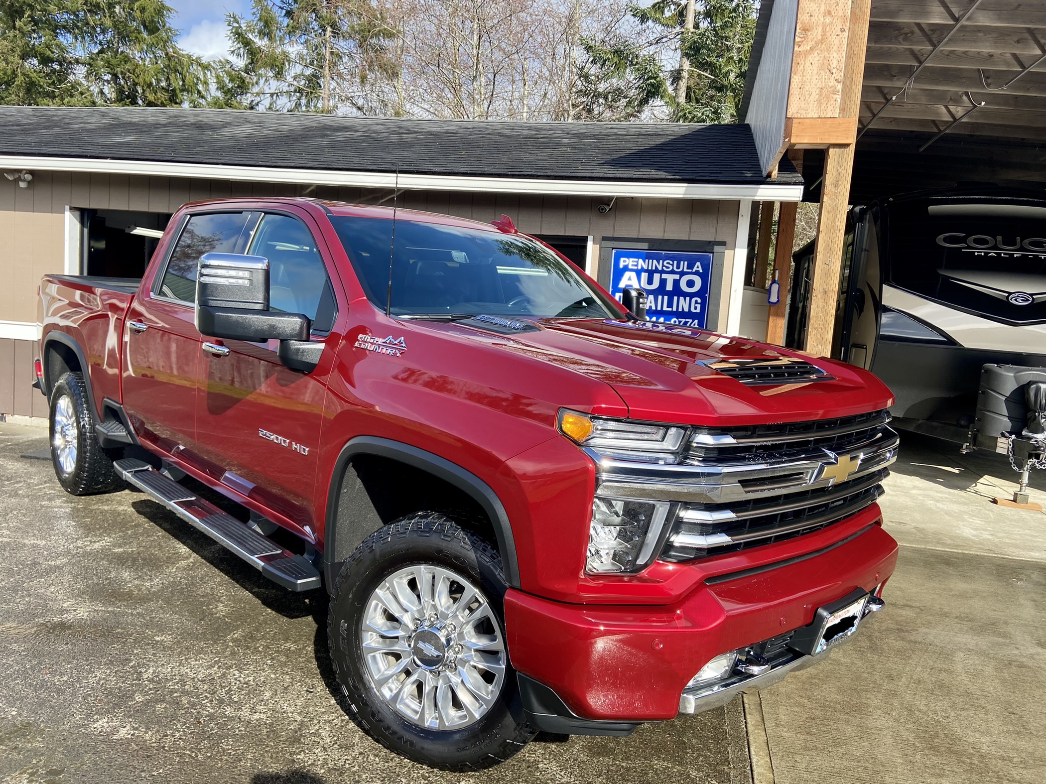 Red truck detail